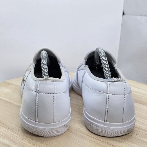 Mens Size 10 - LACOSTE Graduate BL Leather Loafers White Alligator - Picture 6 of 9